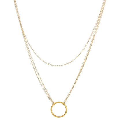 collier double rang cercle