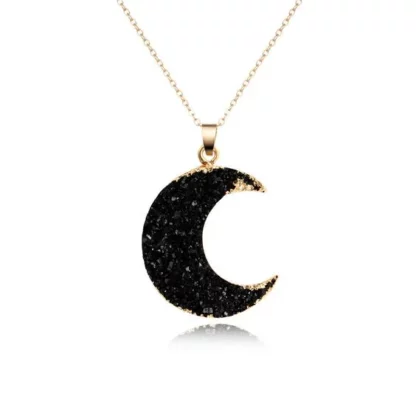 collier lune noire