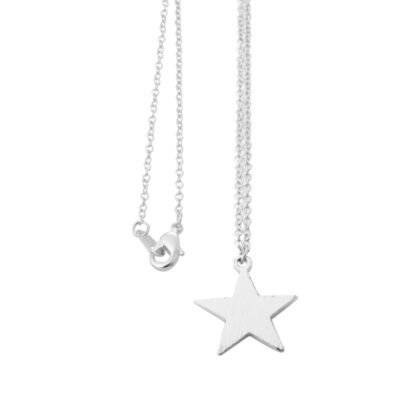 collier avec petite etoile acier inoxydable