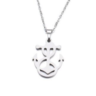 collier ancre argent