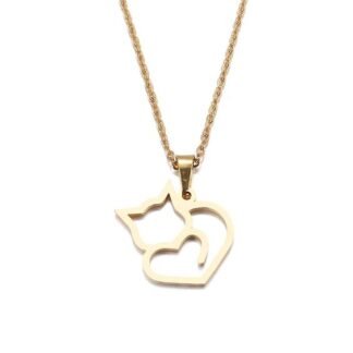 collier chat cadeau femme