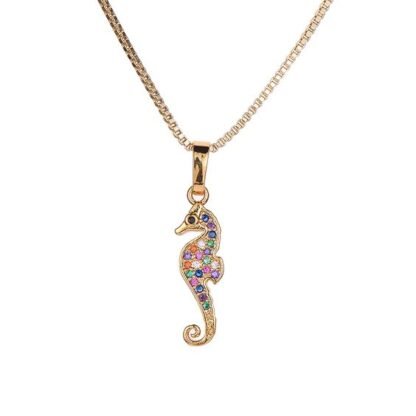 Collier hippocampe cristaux Swarovski