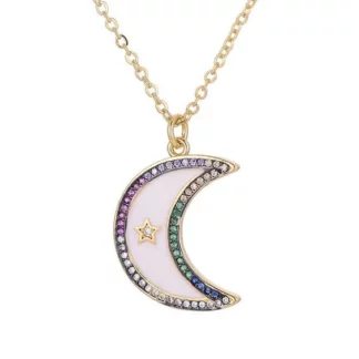 collier lune Swarovski