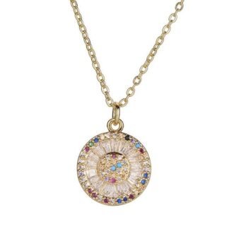 collier medaille swarovski