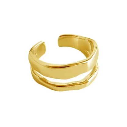 bague double rang femme