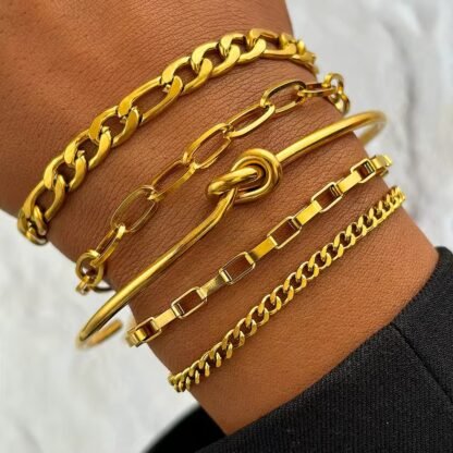 bracelets tendance pour femme en acier inoxydable