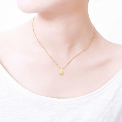 collier femme ananas