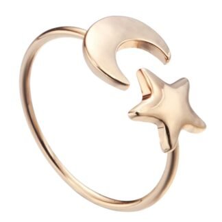 bague lune etoile