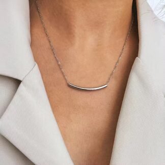 collier argent minimaliste