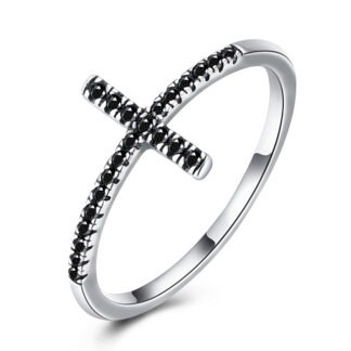 bague croix argent