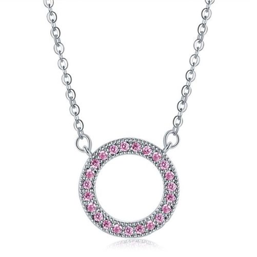 collier cercle rose