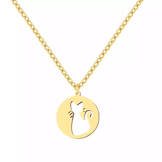 collier medaille chat