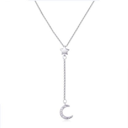 collier lune argent