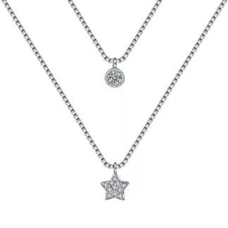 collier ras du cou argent etoile