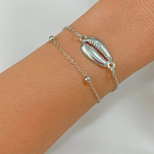 bracelet coquillage argente