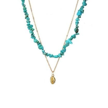 collier createur turquoise