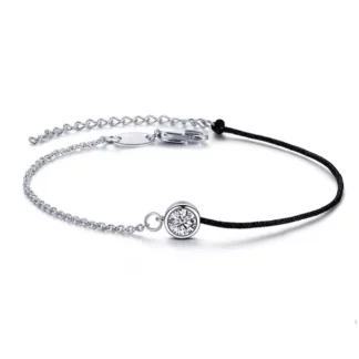 bracelet avec cordon noir femme