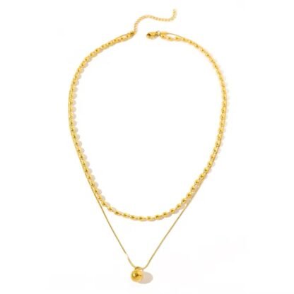 Collier multirangs plaqué or – Image 5