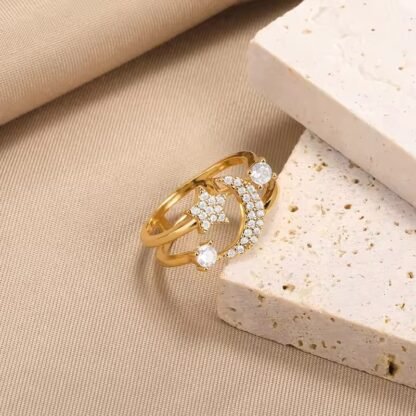 bague femme lune
