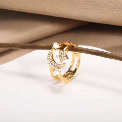 bague femme lune