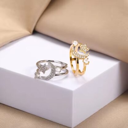 bague femme lune