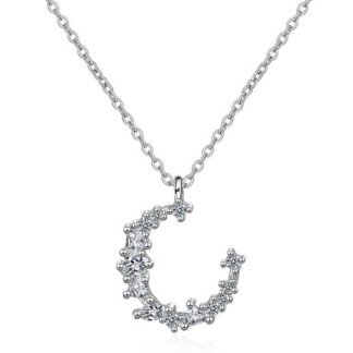 collier lune argent