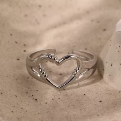 bague motif coeur