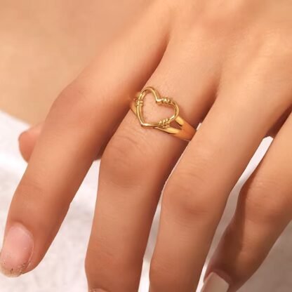 bague en forme de coeur