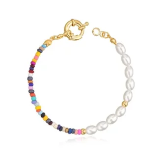 Bracelet perles fantaisie multicolores