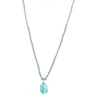 collier pour femme avec perles fines turquoise