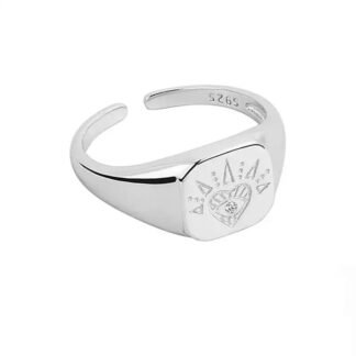 bague chevaliere argent tendance