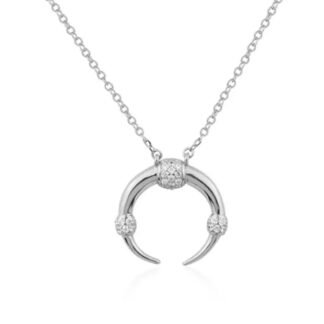 collier demi lune argent 925