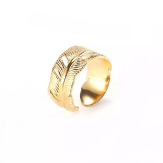 bague feuille or