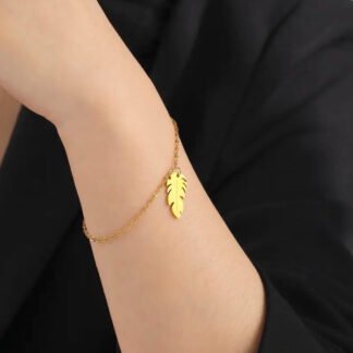 bracelet plume femme