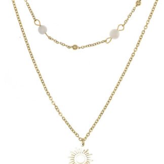 collier deux rangs soleil