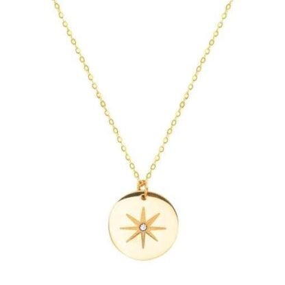 collier medaille etoile or