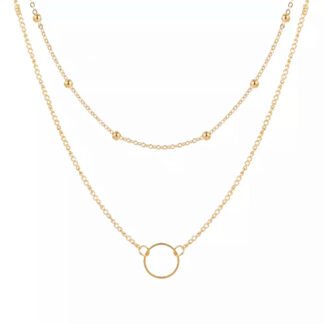 collier double rang cercle pas cher