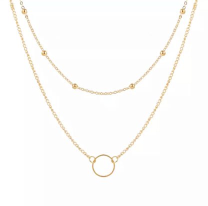 collier double rang cercle pas cher