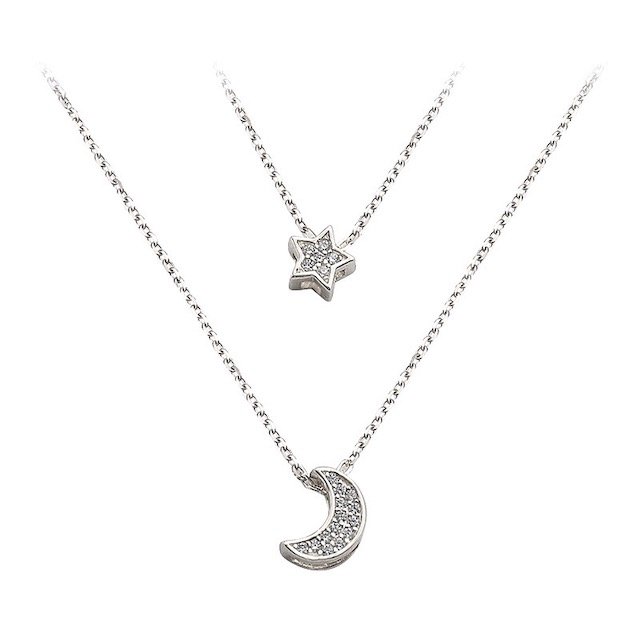 bijoux lune collier argent