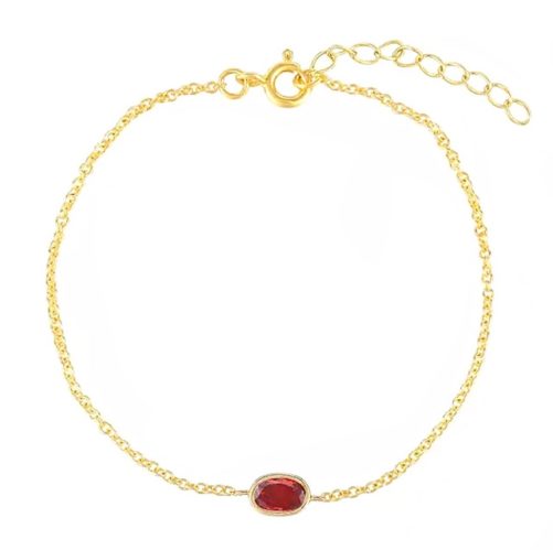 bracelet femme pierre rouge