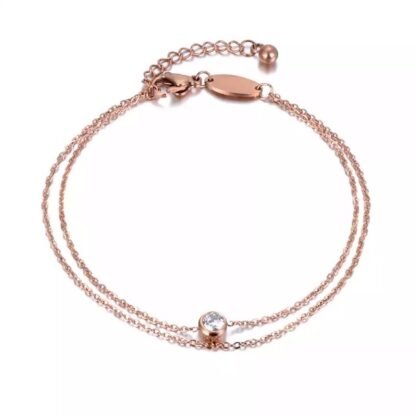 bracelet femme zircon rose gold