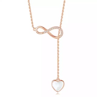 collier infini or rose