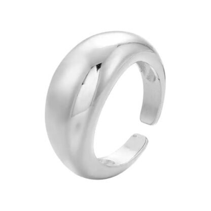 bague large argent femme