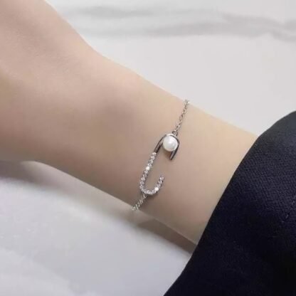 bracelet fin perle argent