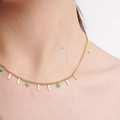 collier dore tendance femme