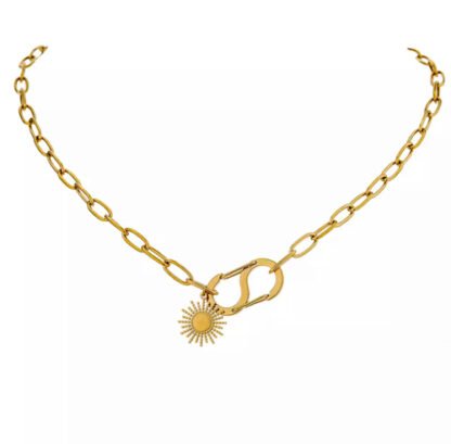 collier grosse maille soleil