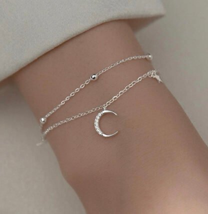 bracelet lune argent