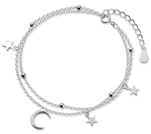 bracelet lune argent femme