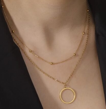 collier multirangs cercle