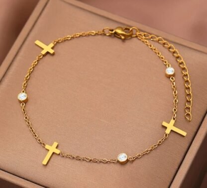 bracelet croix cadeau femme